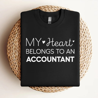 T-shirt Mon Coeur Appartient À Un Comptable Mignonne Compt