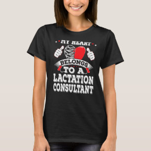 T-shirt Mon Coeur Appartient À Un Consultant En Lactation 
