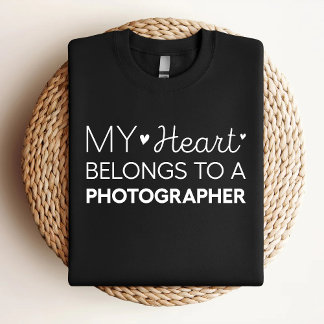 T-shirt Mon cœur appartient à un photographe Cute Photogra