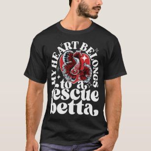 T-shirt Mon cœur appartient à un refuge pour poissons comb