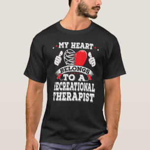 T-shirt Mon Coeur Appartient À Un Thérapeute De Récréation