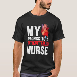 T-shirt Mon Coeur Appartient À Une Infirmière En Santé Men
