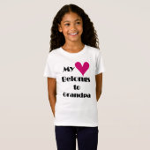 T-Shirt Mon coeur appartient au grand-papa (Devant entier)