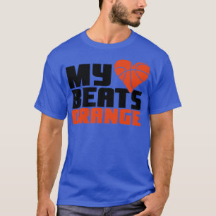 T-shirt Mon coeur bat orange