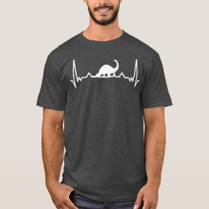 T-shirt Mon coeur bat pour le Brontosaurus dinosaur Entend