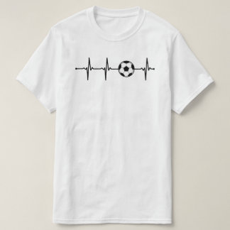 T-shirt Mon coeur bat pour le football | Football Ball ECG