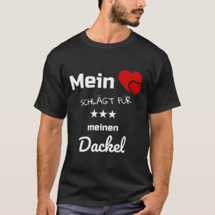 T-shirt Mon Coeur bat pour mon Dachshund