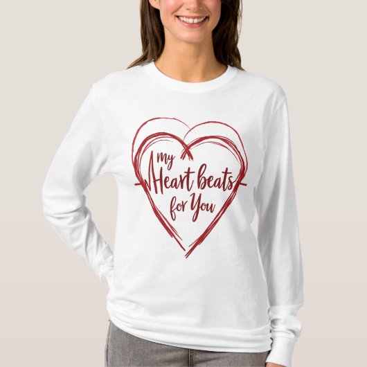 T-shirt Mon coeur bat pour vous (Devant)