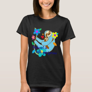 T-shirt Mon Coeur Est Avec Toi Pour Toujours Lovely Sloth