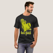 T-shirt Mon Coeur Est Sur Ce Champ Soft Ball Field Pare (Devant entier)