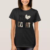 T-shirt Mon coeur est sur ce terrain Volleyball Leopard Vo (Devant)