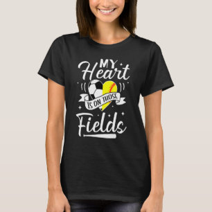 T-shirt Mon Coeur Est Sur Ces Champs De Football Playe Sof