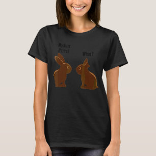 T-shirt Mon coeur fait mal aux sourds lapins au chocolat d
