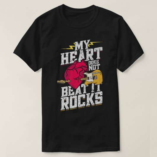 T-shirt Mon Coeur Ne bat Pas Il RocheElectronic Rock Gu (Design devant)