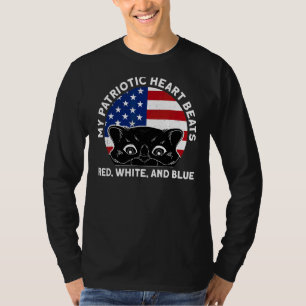 T-shirt Mon coeur patriotique bat 4 juillet