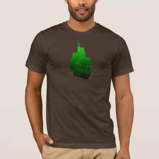 T-shirt mon coeur pompe de la bière verte