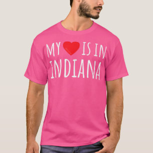 T-SHIRT MON COEUR SE TROUVE EN INDIANA, UN MOMENT D'ÉTAT A