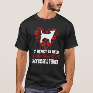 T-shirt Mon Coeur Tenait Des Piges De Jack Russell Terrier