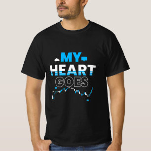 T-shirt Mon coeur va à l'investisseur Graphique