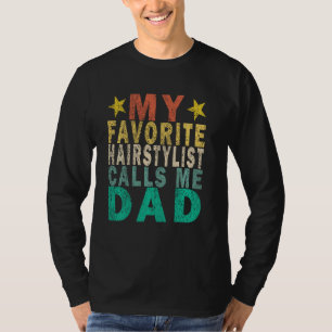 T-shirt Mon coiffeur préféré m'appelle Papa Retro