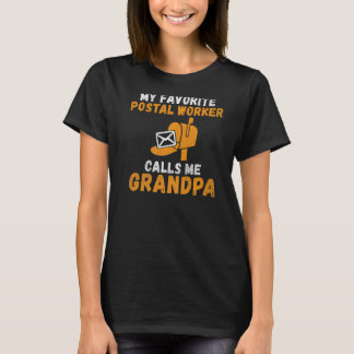 T-shirt Mon collaborateur postal préféré m'appelle Grandpa