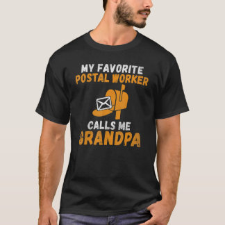 T-shirt Mon collaborateur postal préféré m'appelle Grandpa