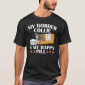 T-shirt Mon Collie Bordure Est Mon Joyeux Pill Chien Puppy (Devant)