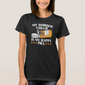 T-shirt Mon Collie Bordure Est Mon Joyeux Pill Chien Puppy (Devant)