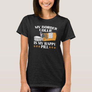T-shirt Mon Collie Bordure Est Mon Joyeux Pill Chien Puppy