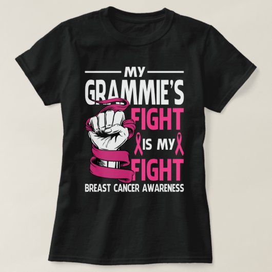 T-shirt Mon combat de GRAMMIES est mon combat de cancer du (Design devant)