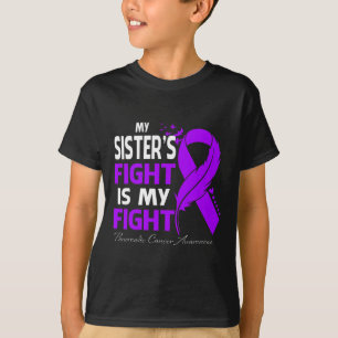 T-shirt Mon combat de soeur est mon combat contre le cance