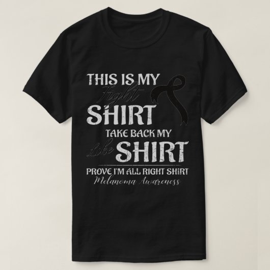 T-shirt Mon combat Melanoma Mois de sensibilisation à la p (Design devant)