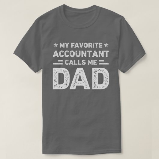 T-shirt Mon comptable favori m'appelle Papa Comptable Papa (Design devant)