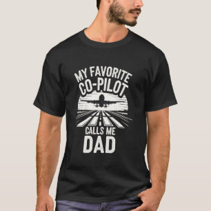 T-shirt Mon copilote préféré m'appelle papa pour les passi