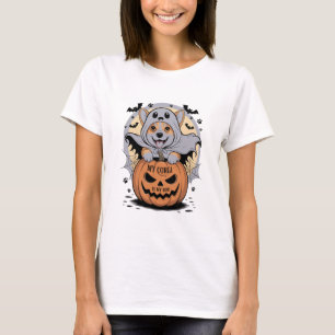 T-shirt Mon Corgi est mon Boo Halloween