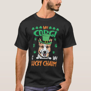 T-shirt Mon Corgi Est Mon Porte-Bonheur Irlandais St Patri