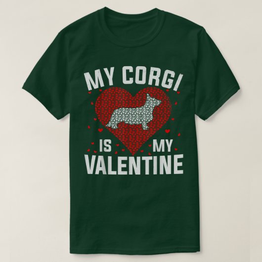 T-shirt Mon Corgi Est Mon Valentin Valentin Garçons Filles (Design devant)