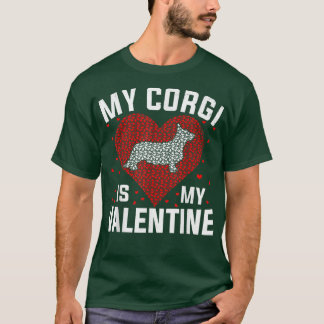 T-shirt Mon Corgi Est Mon Valentin Valentin Garçons Filles