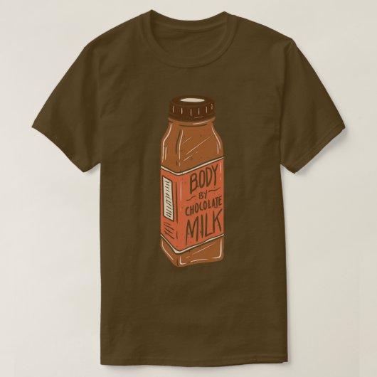 T-shirt Mon corps est fait par chocolat lait drôle cadeau (Design devant)
