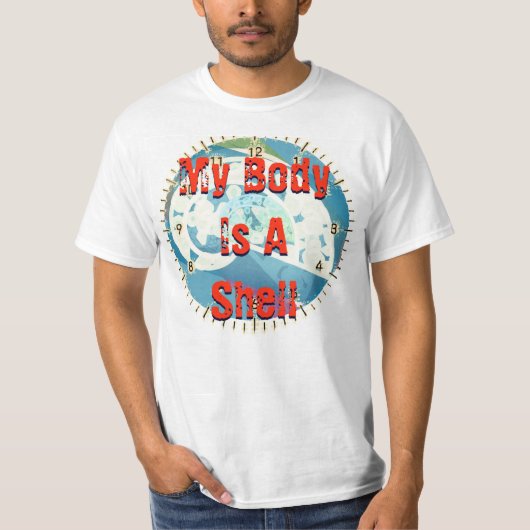 T-shirt Mon Corps Est Un Mystère De Coquille (Devant)