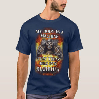 T-shirt mon corps est une machine qui transforme le lait e