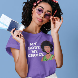 T-shirt Mon corps Mon choix Femmes afro-américaines fémini