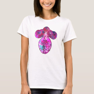 T-shirt Mon corps Mon choix Orchidée