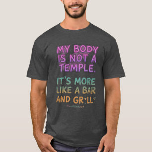 T-shirt Mon Corps N'Est Pas Un Bar Et Grill De Temple Drôl