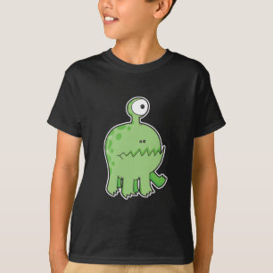 T-shirt mon cyclope animal de compagnie vert monstre