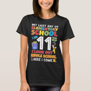 T-shirt Mon Dernier Jour D'École Primaire Dernier Jour D'É