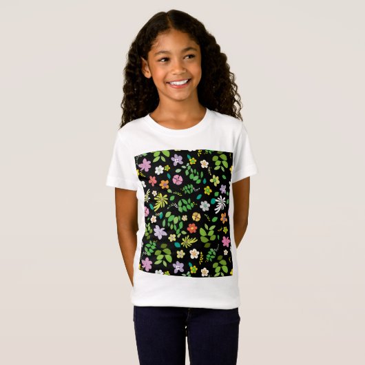 T-Shirt Mon design de fleurs 5 (Devant entier)