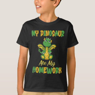 T-shirt Mon dinosaure a mangé mes devoirs