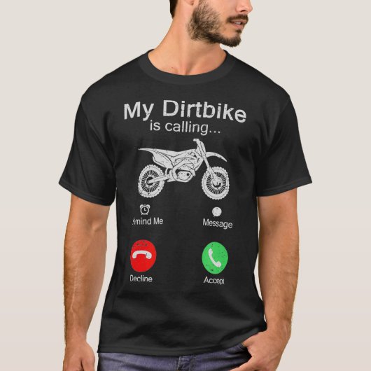 T-shirt Mon Dirtbike Appelle La Motocross Du Braaap De Off (Devant)