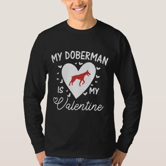 T-shirt Mon Doberman Est Mon Valentin 560 (Devant)